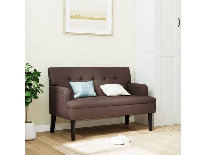 Economique Banc-Banquette - BONNIE - avec dossier marron 112x65 5x75 cm similicuir EUXT 761198