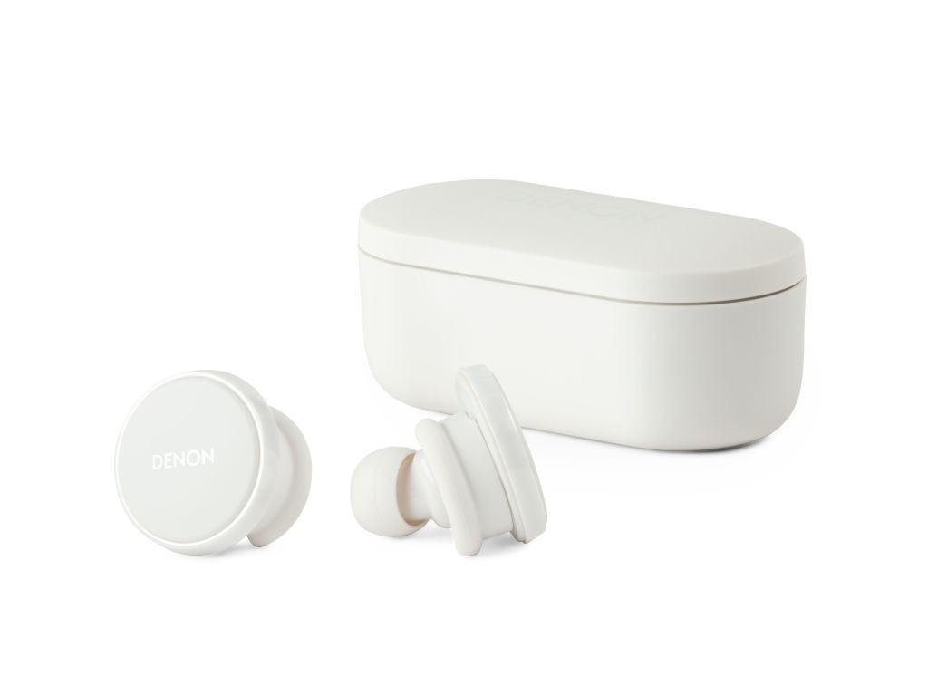 Denon PerL Pro draadloze hoofdtelefoon met microfoon wit