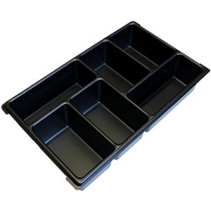 Bosch-Sortimo Werkzeugeinlage Kleinteileeinsatz für XL-BOXX, leer, Tiefziehteil mit 6 Mulden, universell nutzbar