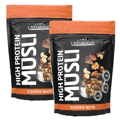 2x Layenberger 3K Protein-Müsli, Schoko-Nuss 2x390 g Müsli