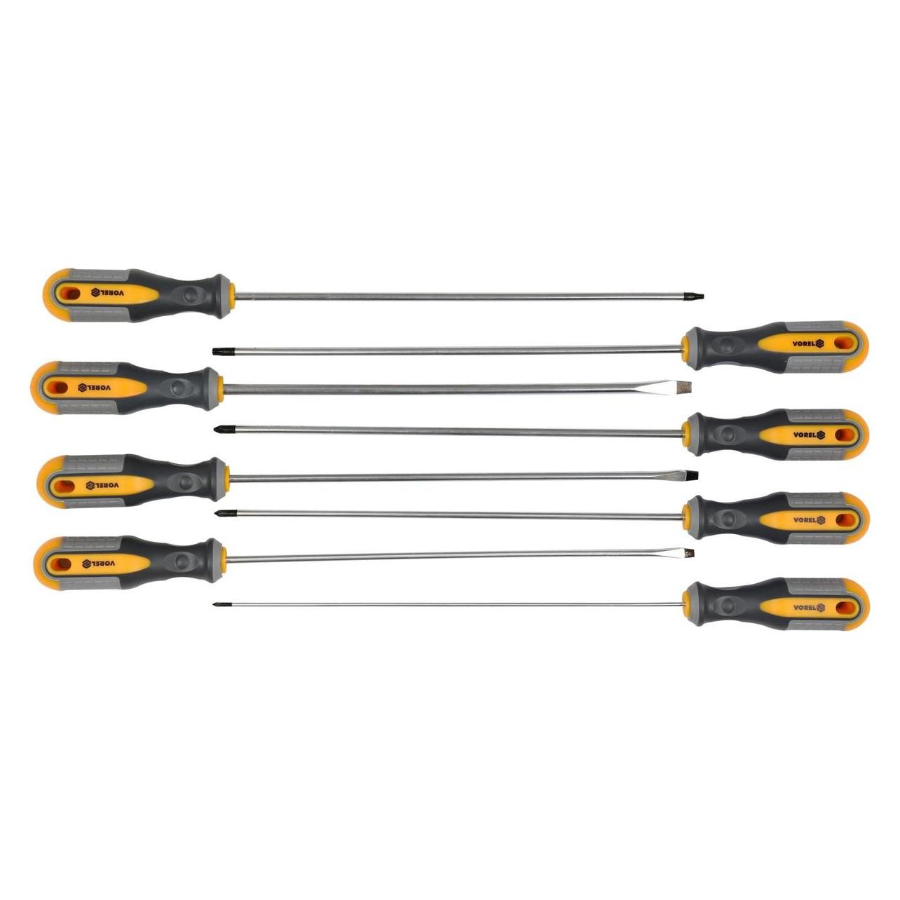 Vorel wie langes 8-teiliges Set (60990) (Kreuzschlitz, Schlitz) (60990)