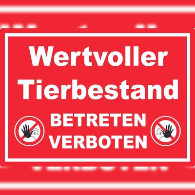 HB-Druck Wertvoller Tierbestand Aufkleber A5 (148x210mm)