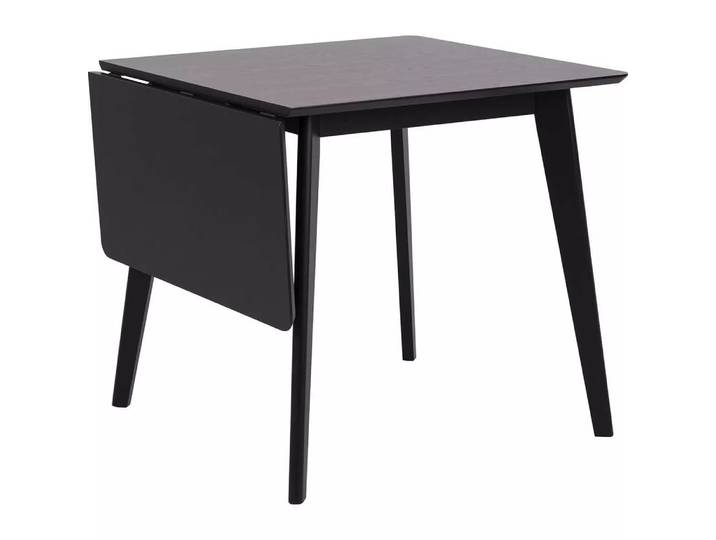 mutoni - Esstisch Melrose Furnier Eiche Schwarz 1 Ausziehplatte 80/120x80x76cm, One Size