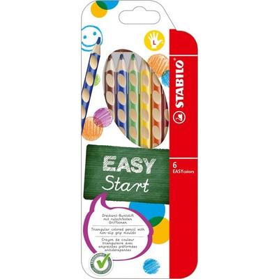 STABILO Ergonomischer Buntstift für Linkshänder - EASYcolors - 6er Pack - mit 6 verschiedenen Farben