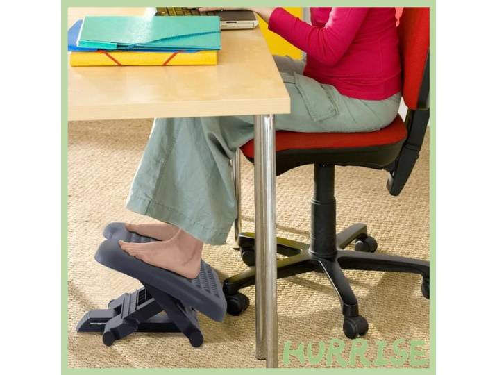 Cocosity Repose-Pieds De Bureau Repose-Pieds Ergonomique Angle Ajustable 30° Hauteur Ajustable À 3 Positions Pour Bureau Et Ma