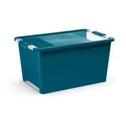 PROREGAL Mehrzweck Aufbewahrungsbehälter STORAGE mit Deckel, HxBxT 28x55x35cm, 40 Liter, Türkis, Behälter, Box, Aufbewahrungsbehälter
