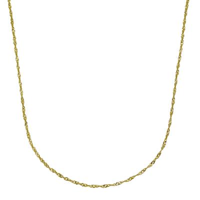 Collierkettchen VIVANCE "585 Gold Singapurkette 42cm", gelb, Halsketten, Damen, 42cm, Gold, L: 42 B: 1mm, glänzend, Ketten ohne Anhänger, B:1mm