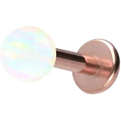 Titan Labret mit Innengewinde SYNTHETISCHER OPAL