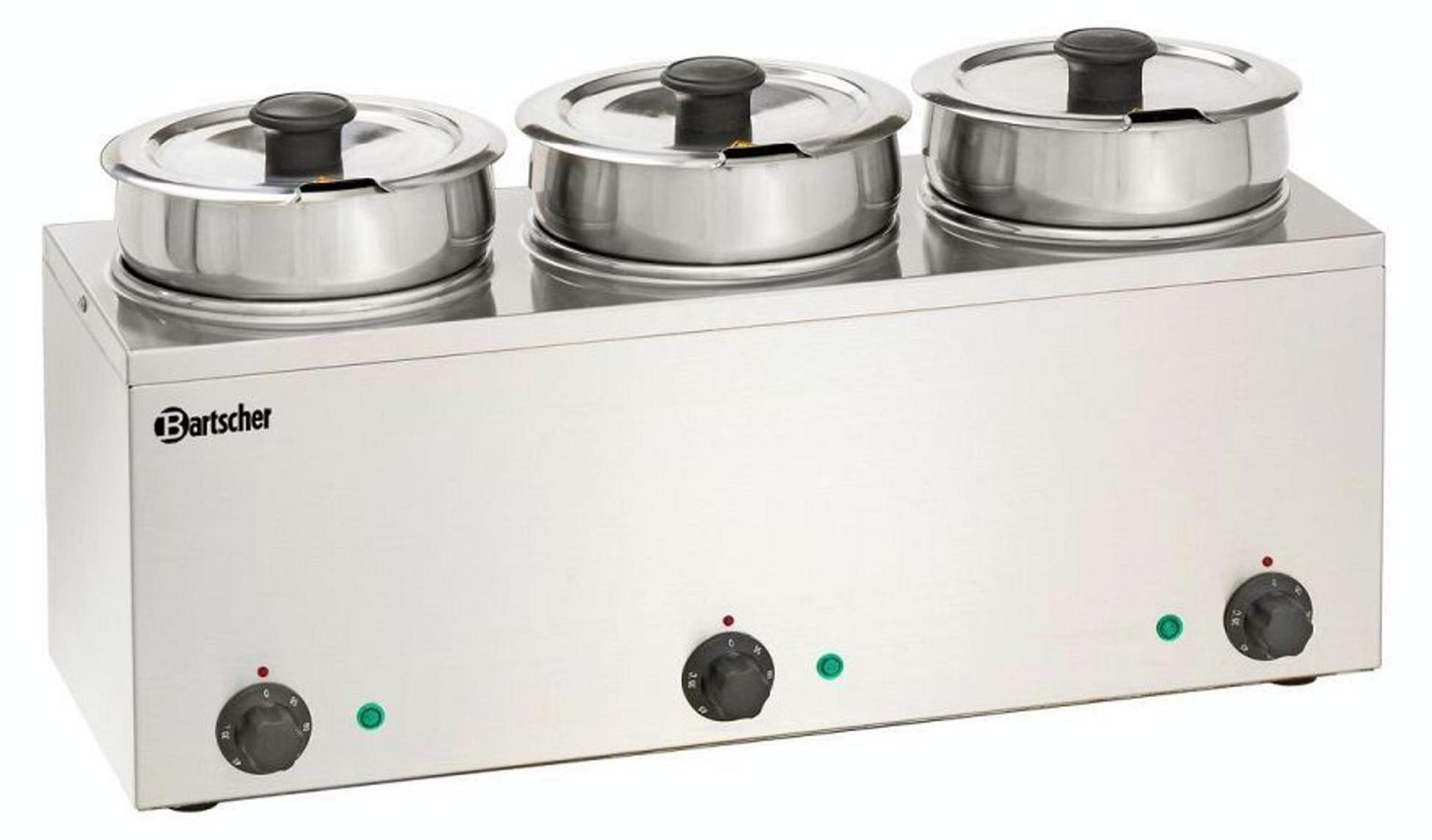 Bartscher Bain-Marie warmhoudpan met 3 kommen, 3,5 liter