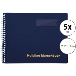 Helbling BMB15 Marschbuch blau 15 Taschen 5x Set