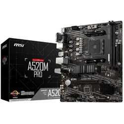 MSI A520M PRO Motherboard AMD A520 Sockel AM4 micro ATX