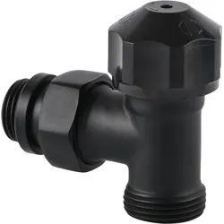 sanicomfort Thermostatventil Unterteil Design schwarz RAL 9005 - versch. Ausführungen