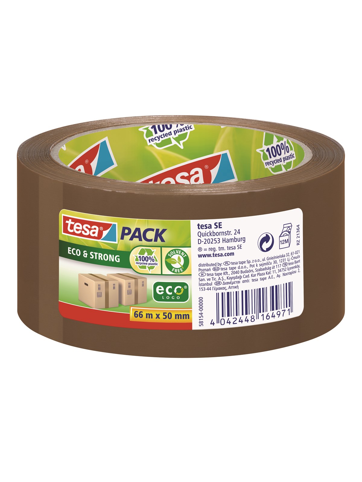tesa pack eco & Strong Braunes Polypropylen Verpackungsklebeband