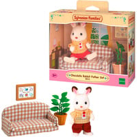 Sylvanian Families - Schokoladenhasen Vater Wohnzimmer Set, Konstruktionsspielzeug