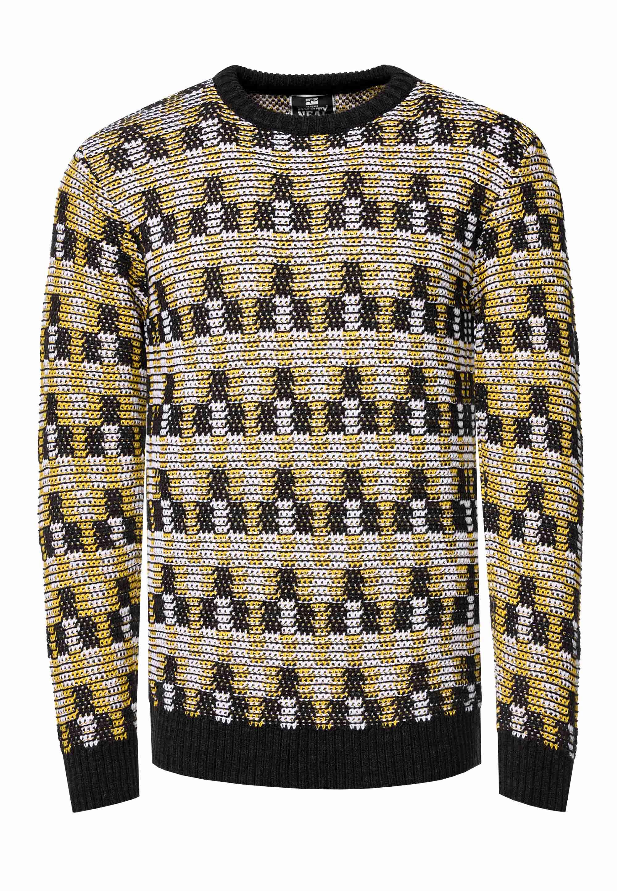 Kontrast Rundhals-Pullover