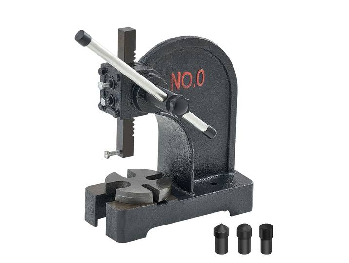 Presse à mandriner VEVOR\, 500 kg Presse manuelle à levier\, Presse manuelle à mandriner Presse manuelle de précision\, 119 mm de hauteur maximale\, Presse manuelle de bureau à poinçonner en fonte\, pour poinçonner\, plier\, étirer\, former