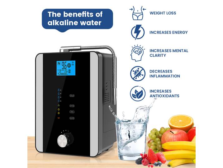 CAWOLO ioniseur d'eau alcaline Machine PH dispositif d'eau distributeur d'eau alcaline 11 plaques revêtement platine ioniseur d'eau alcaline