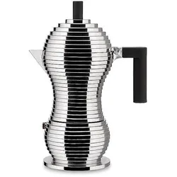 Alessi Pulcina, Espressokocher, Schwarz, Silber