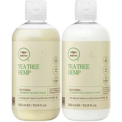 600ml Paul Mitchell Tea Tree Hemp Hair & Body Set (Body Wash 300ml + Body Lotion 300ml)