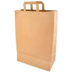 Papstar, Geschenkverpackung, Papier-Tragetasche, 320 x 170 x 440 mm, braun aus Kraftpapier, 70 g/qm, Tragkraft: 9 kg, mit Trageg