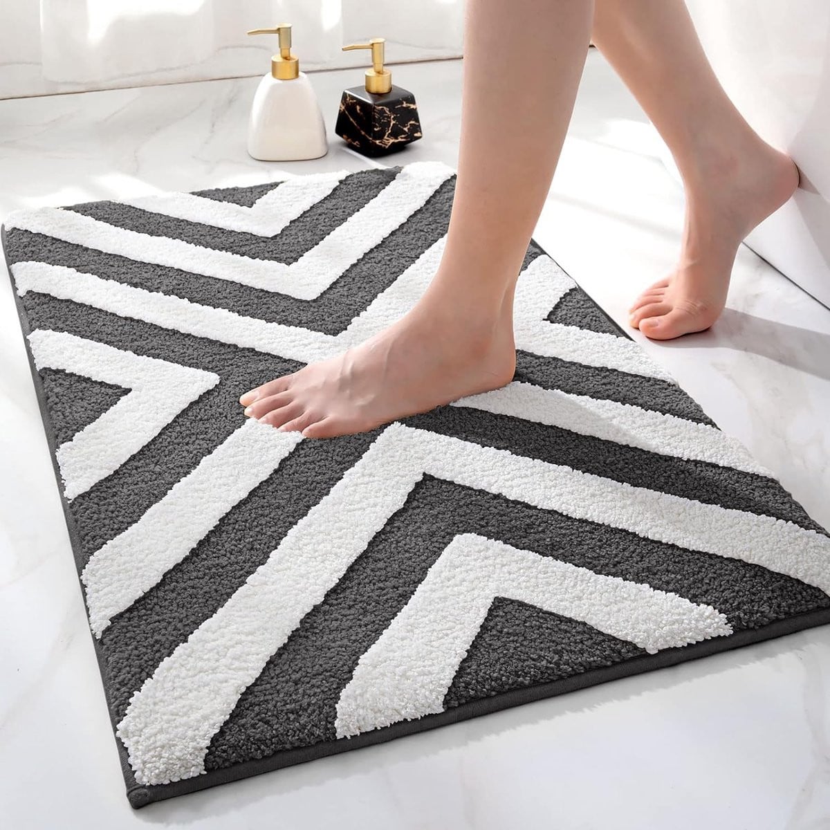 Zachte antislip badmat voor badkamer, bad en douche