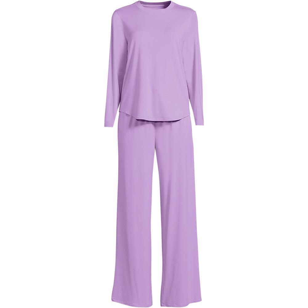 Pyjama-Set mit Cooling-Finish in Plus-Größe, Damen, size: plus, Lila, by Lands' End