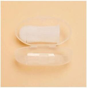 Uplifted Finds Precision Touch Silicone Finger Toothbrush white