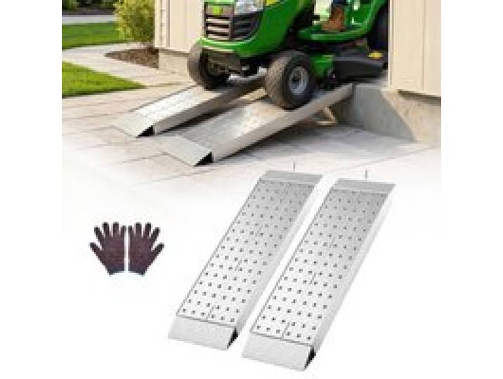 VEVOR Rampe d'Accès en Aluminium, Lot de 2 Rampes de Chargement pour Quad, 999x304 mm, Capacité Totale 1360 kg pour Moto, Tondeuse, Tracteur, Remorque et Fauteuil Roulant, avec Plaques Antidérapantes