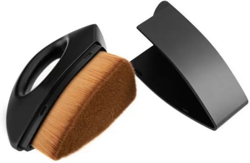 INF Eisengriff Foundation-Pinsel Schwarz - Hohe Deckkraft Synthetische Fasern Make-up-Pinsel