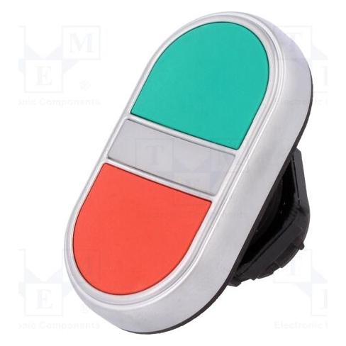 Lovato 22 mm dvigubas raudonas/žalia šviesa apšviestas valdymo (LPCBL7113) (LPCBL7113)