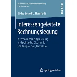 Interessengeleitete Rechnungslegung, Fachbücher von Niklas Benedict Homfeldt