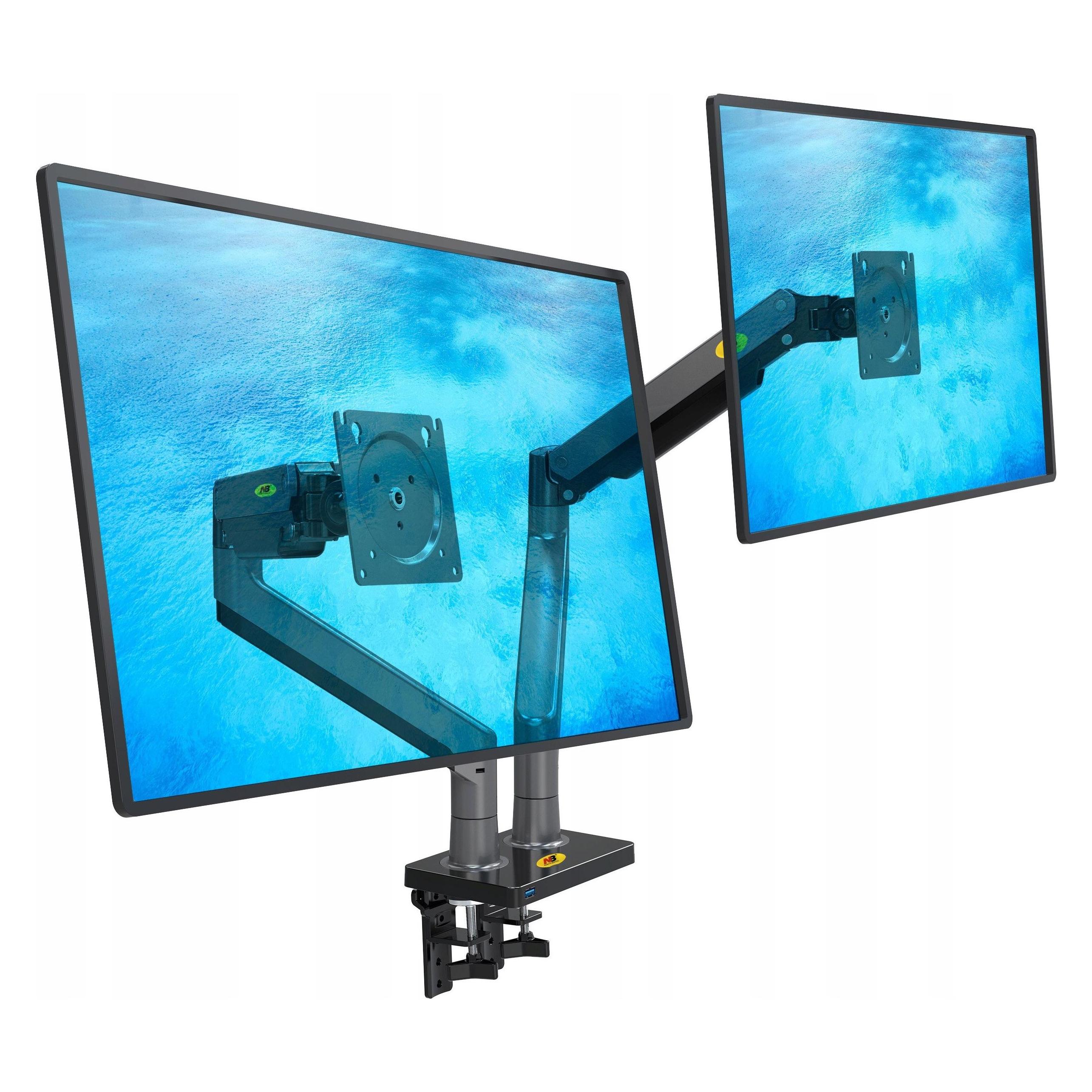 Fiber Novelty XXX NeoMounts (Neomounts) Uchwyt biurkowy na 2 monitory 22" - 32" (G35) (Tisch) (58785368)