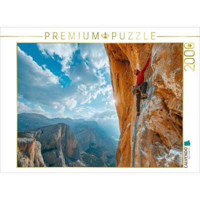 CALVENDO Puzzle Felsenfest: Leidenschaft im Aufstieg - Freeclimbing | 2000 Teile Lege-Größe 90x67cm Foto-Puzzle für glückliche Stunden