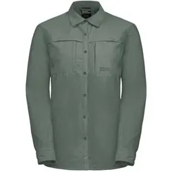 JACK WOLFSKIN Damen Bluse BARRIER L/S SHIRT W, Größe L in Grün Grün
