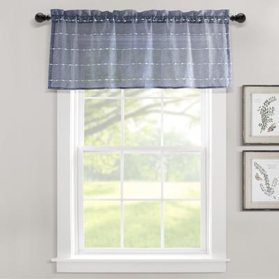 Lush Decor Farmhouse Textured Sheer Valance Single..