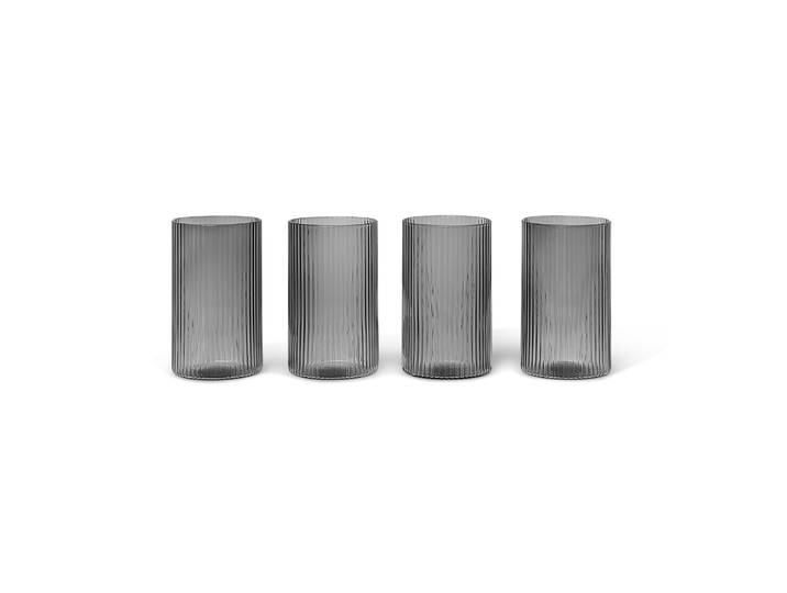 Ferm Living - Verrine Ripple - Gris - Verre soufflé bouche - Designer Trine Andersen