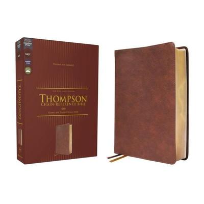 Nkjv, Thompson Chain-Reference Bible, Leathersoft, Brown, Red Letter, Comfort Print, Gebundene Ausgabe von Zondervan, Harper Collins (US),