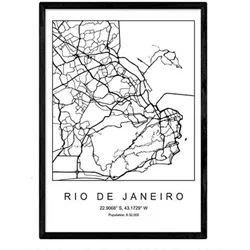 POSTER Rio De Janeiro Skandinavischen Stil A3 Rahmenlos