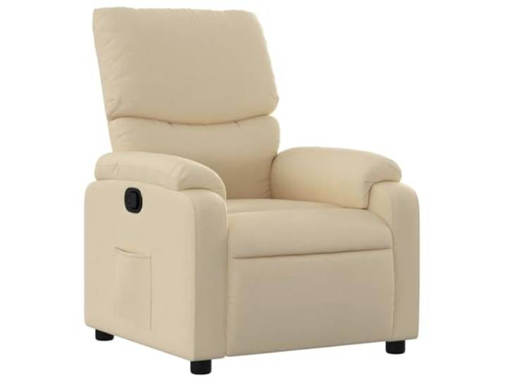Heofavd Relaxsessel Stoff Ruhesessel Manuell Verstellbar Creme 75x99cm