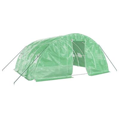 Helloshop26 - Gewächshauszelt/Überdachung für Pflanzen Blumen und Gemüse mit Stahlrahmen 20 m² 5 x 4 x 2,3 m grün