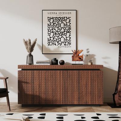 "4 Doors 58"" Storage Cabinet With Adjustable Sheelfs"