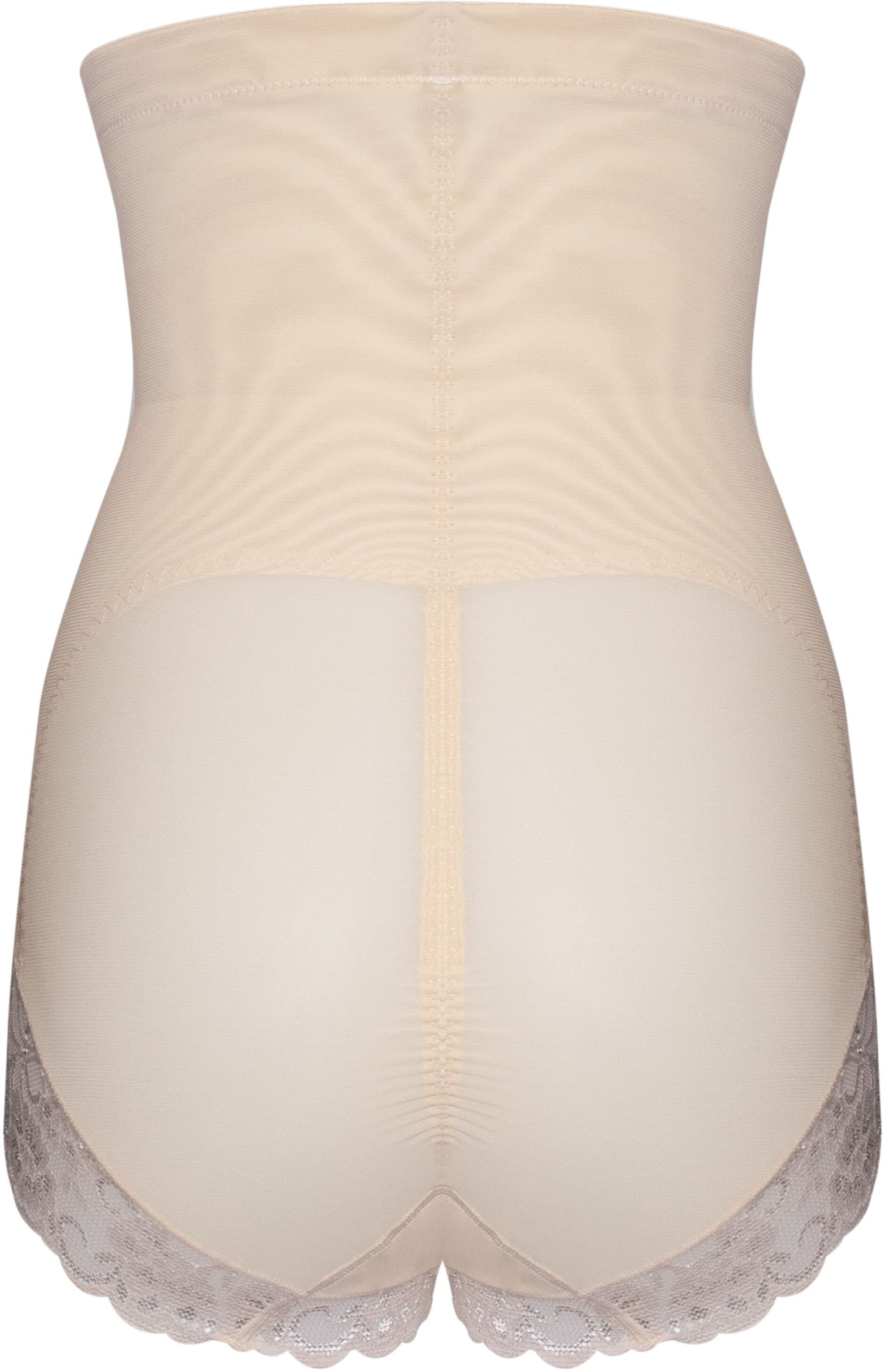 Shapingslip MAGIC BODYFASHION "Super Control Brief", Damen, Gr. XL, braun (latte), Obermaterial: 85% Polyamid, 15% Elasthan, unifarben, körpernah, Unterhosen Shapingslip, mittlere Formung von Bauch, Taille und Rücken, Spitze latte XL