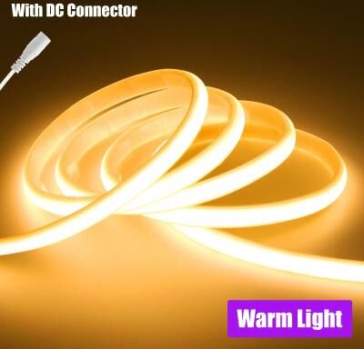 Uplift Picks IP67 COB LED Strip Light 12V 24V Waterproof Flexible Neon Tape warm Light 24 V 12m