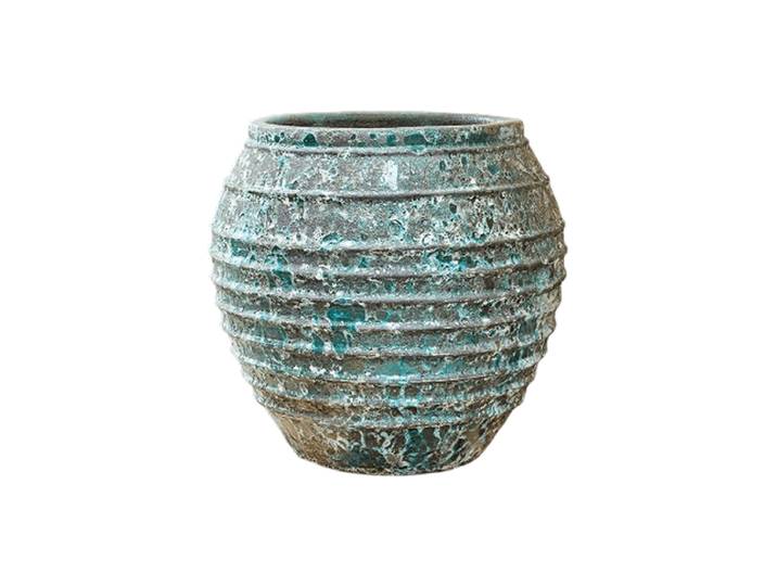 Exklusiver XL In-/Outdoor Blumentopf „Lava Balloon Relief“, verschiedene Grössen Keramik Relic Jade Baq Design
