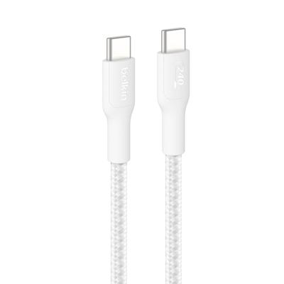 BELKIN USB-Kabel "BoostCharge Pro geflochtenes USB-C-/USB-C-Kabel (240 W)", weiß, 300cmcm, Kabel
