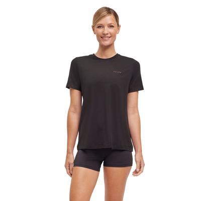 T-Shirt FALKE "FALKE T-Shirt", Damen, Gr. S, schwarz (3000), Shirts T-Shirt