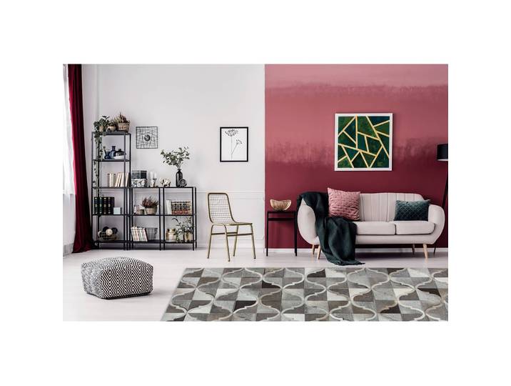 Kurzflorteppich Lavish 310 Grau/Grau 160 x 230cm Leder