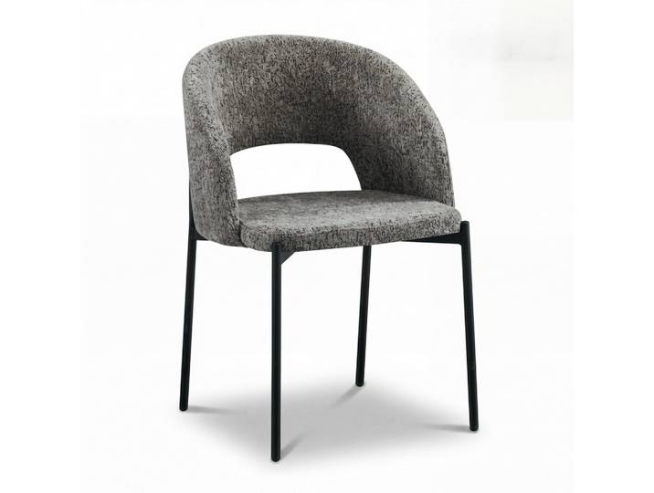 Stuhl Nadiya Braun Leinenoptik Gepolstert
