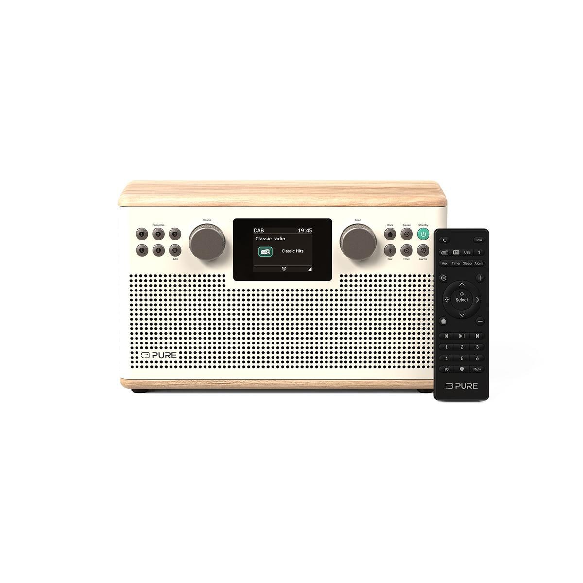 Pure Classic H6 Digitalradio Cotten White/Oak EU/UK 255048