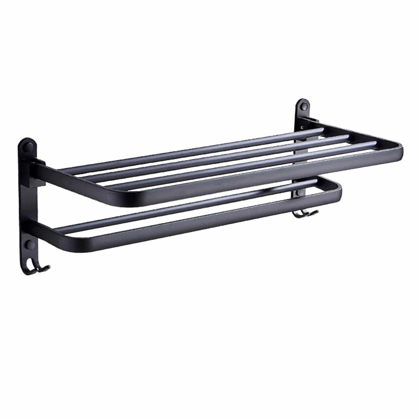 QUVIO Handdoekenrek Wandrek van Staal - Breedte: 60 cm, Hoogte: 21,5 cm, Diepte: 19,5 cm